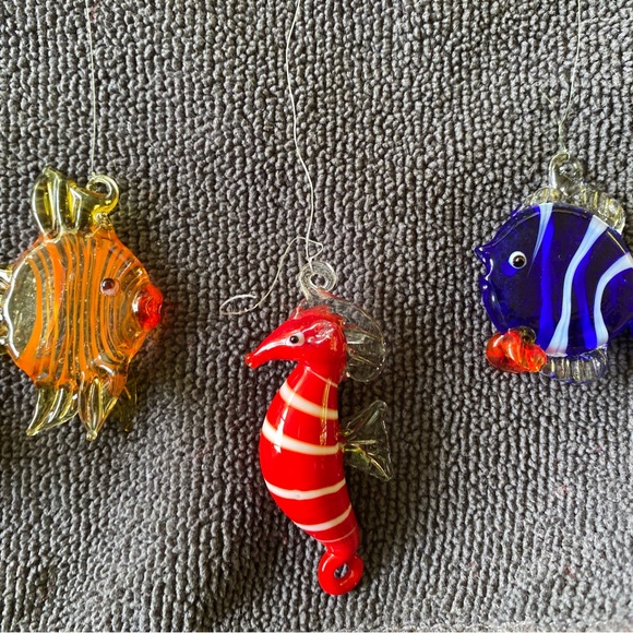 Vintage glass fish set of 5 - Picture 3 of 3
